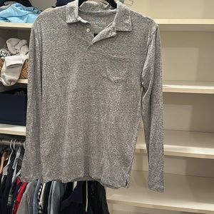 J.Crew crew cuts long sleeve polo gray size 14 cotton